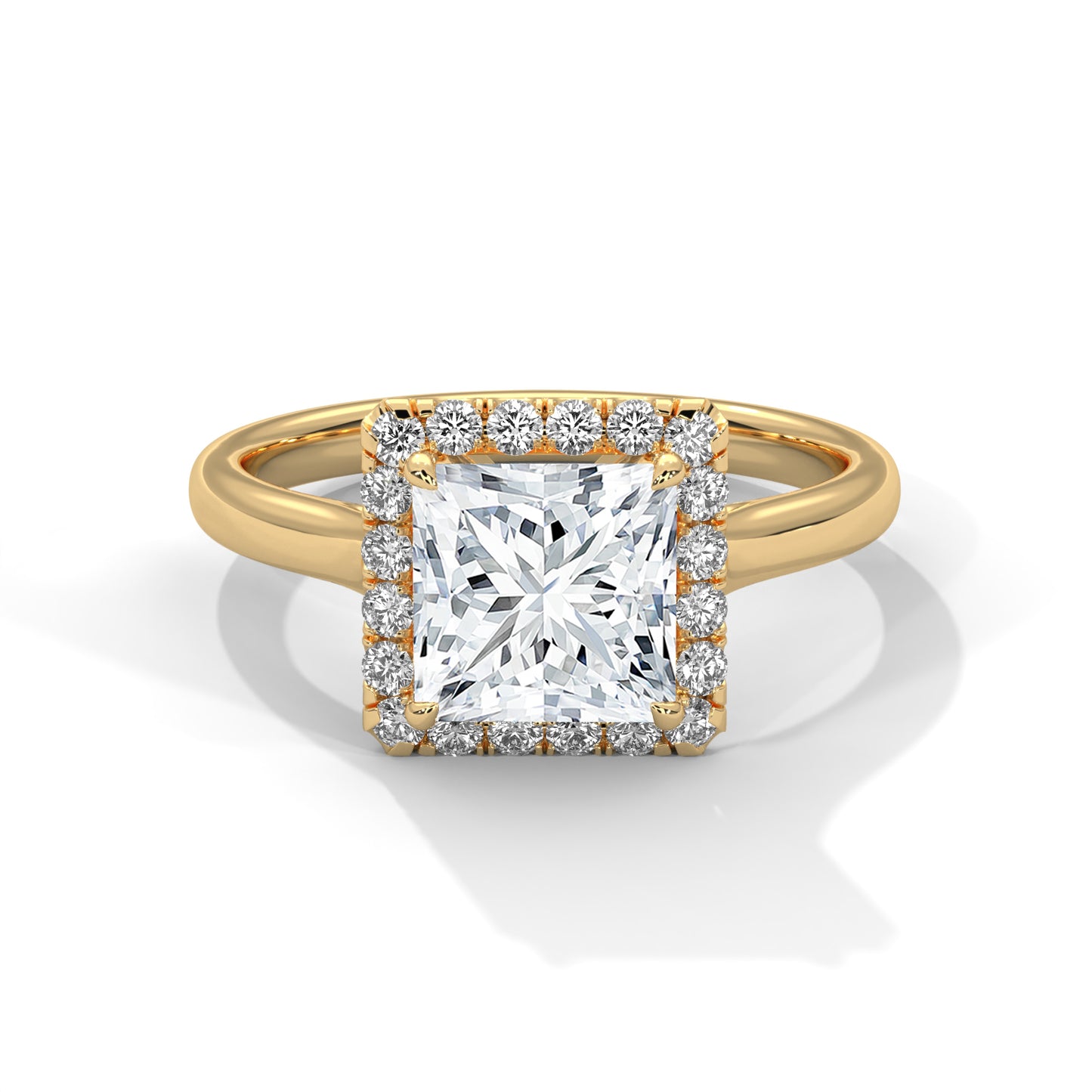 Regal Princess Cut Lab Grown Diamond Halo Ring – Engagement & Anniversary Ring  for Women