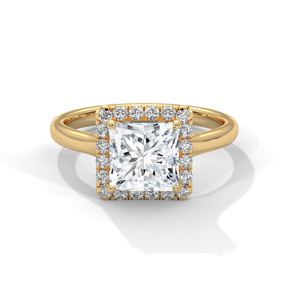 Regal Princess Cut Lab Grown Diamond Halo Ring – Engagement & Anniversary Ring  for Women