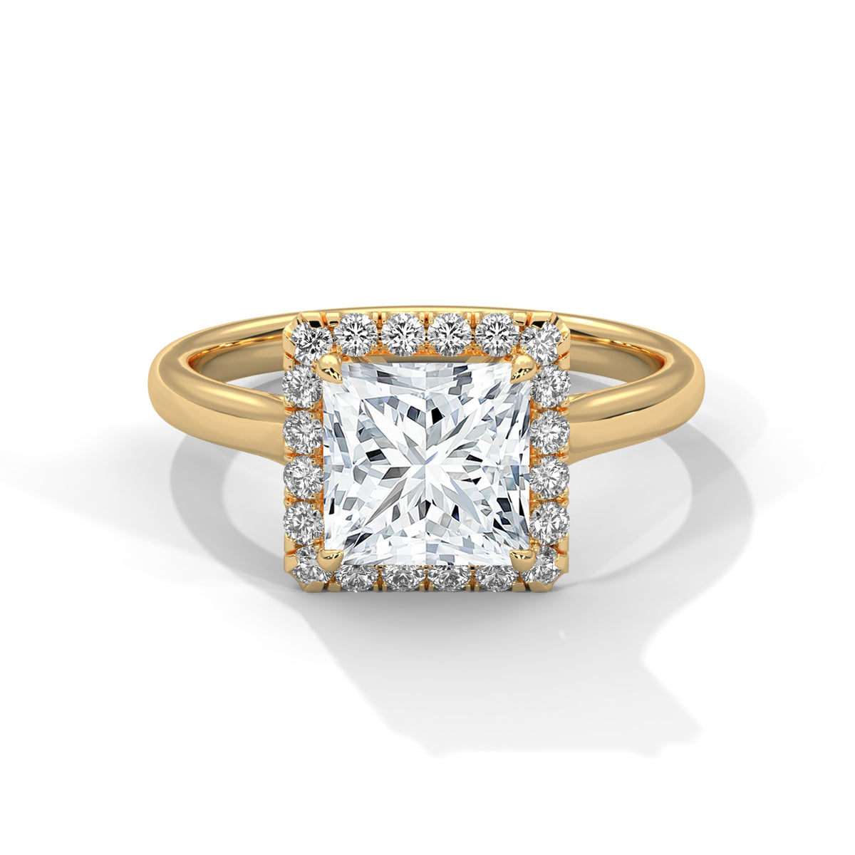 Regal Princess Cut Lab Grown Diamond Halo Ring – Engagement & Anniversary Ring  for Women