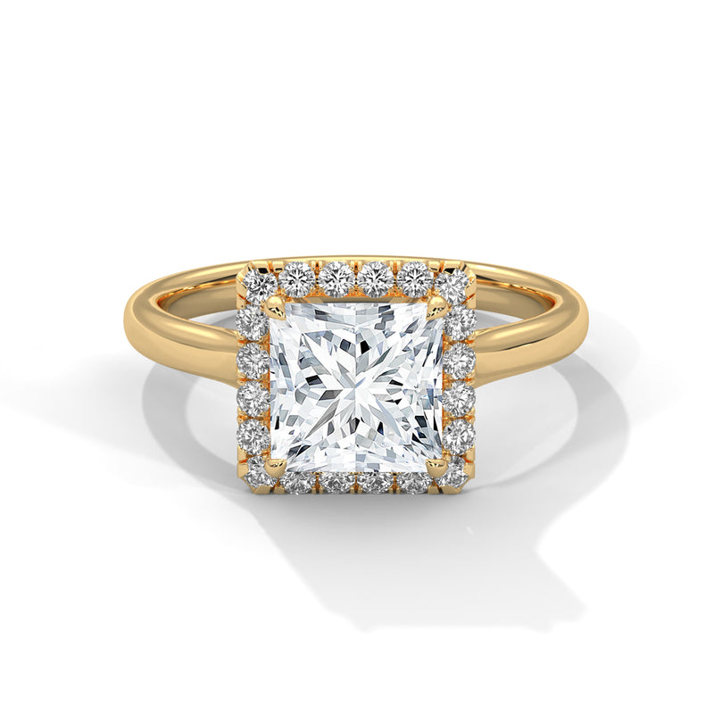 Regal Princess Cut Lab Grown Diamond Halo Ring – Engagement & Anniversary Ring  for Women