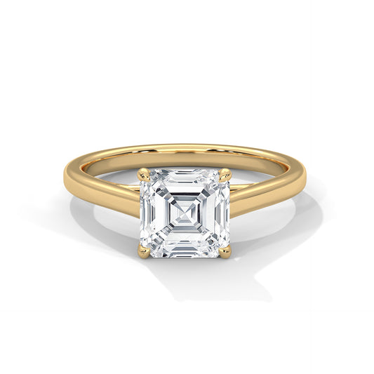 ChicSquare – Asscher Solitaire Ring in 2 Carat Lab Diamond