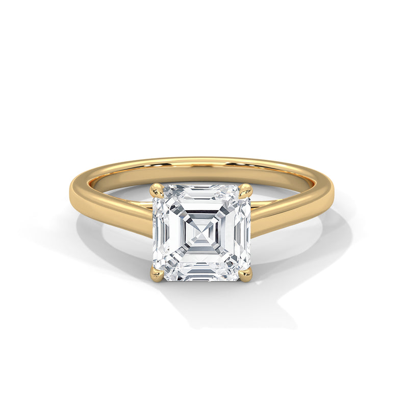 ChicSquare – Asscher Solitaire Ring in 2 Carat Lab Diamond
