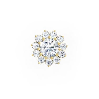 Sunflower Inspired 40 Pointer Lab Diamond Nosepin