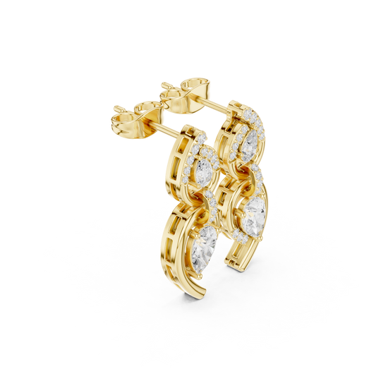 Angelic Beauty Curved Lab Diamond Earrings