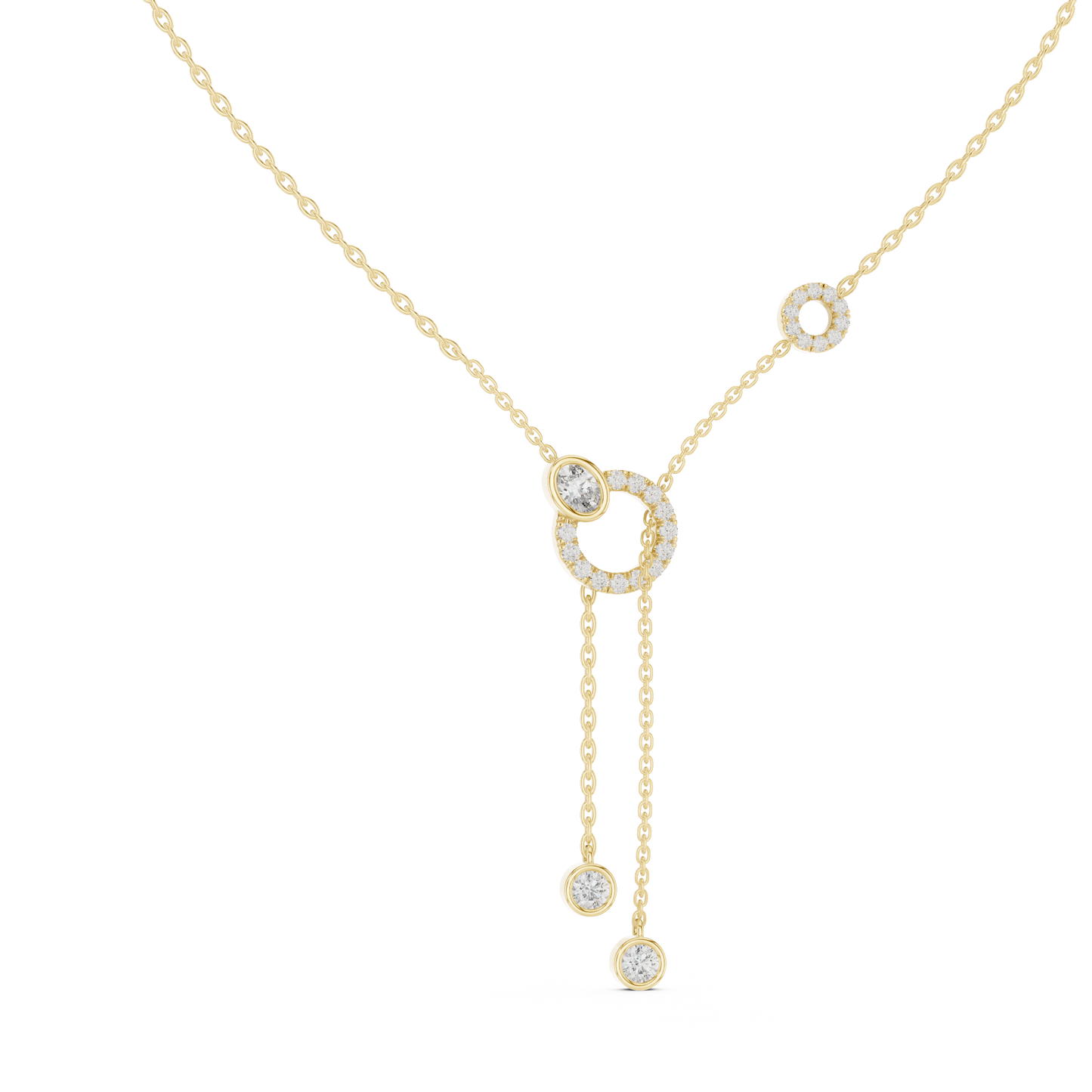 Lariat Drop Lab Diamond Necklace– Designer Charm Chain for Women | Luxury Elegant Jewelry for Gifting