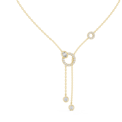 Lariat Drop Lab Diamond Necklace– Designer Charm Chain for Women | Luxury Elegant Jewelry for Gifting