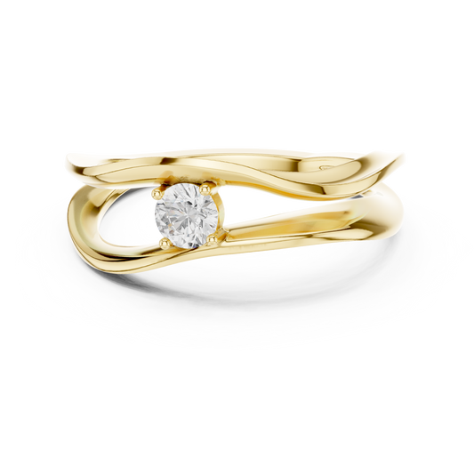 Bypass Stylish OfficeWear Lab Diamond Ring For Women