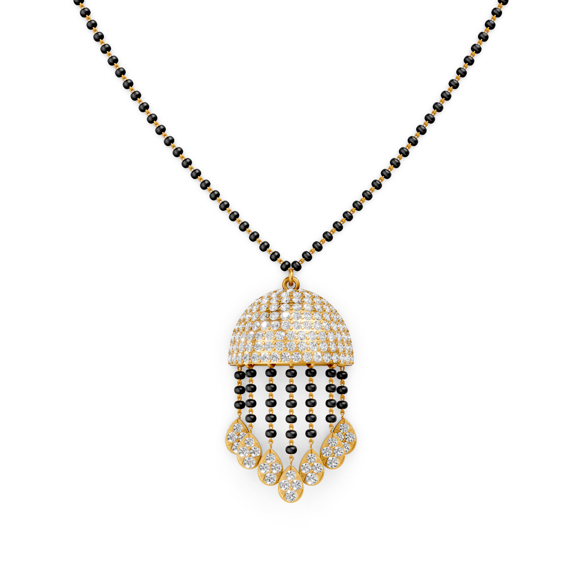 Dome Tassel Forever Lab Diamond Mangalsutra For Bride