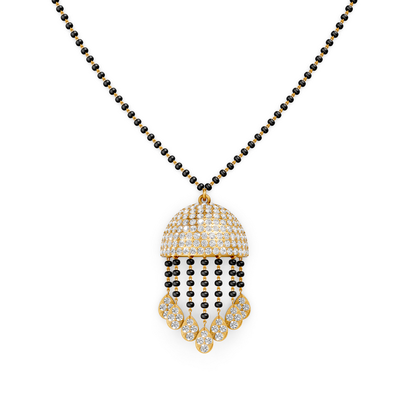 Dome Tassel Forever Lab Diamond Mangalsutra For Bride