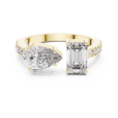 You & Me For Life Twin Spark Lab Diamond Ring