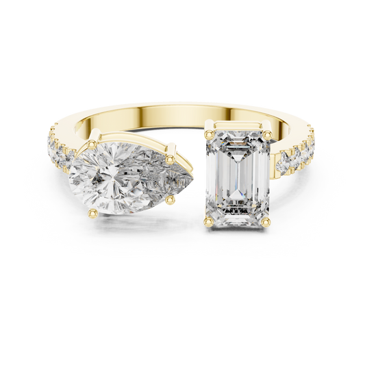 You & Me For Life Twin Spark Lab Diamond Ring