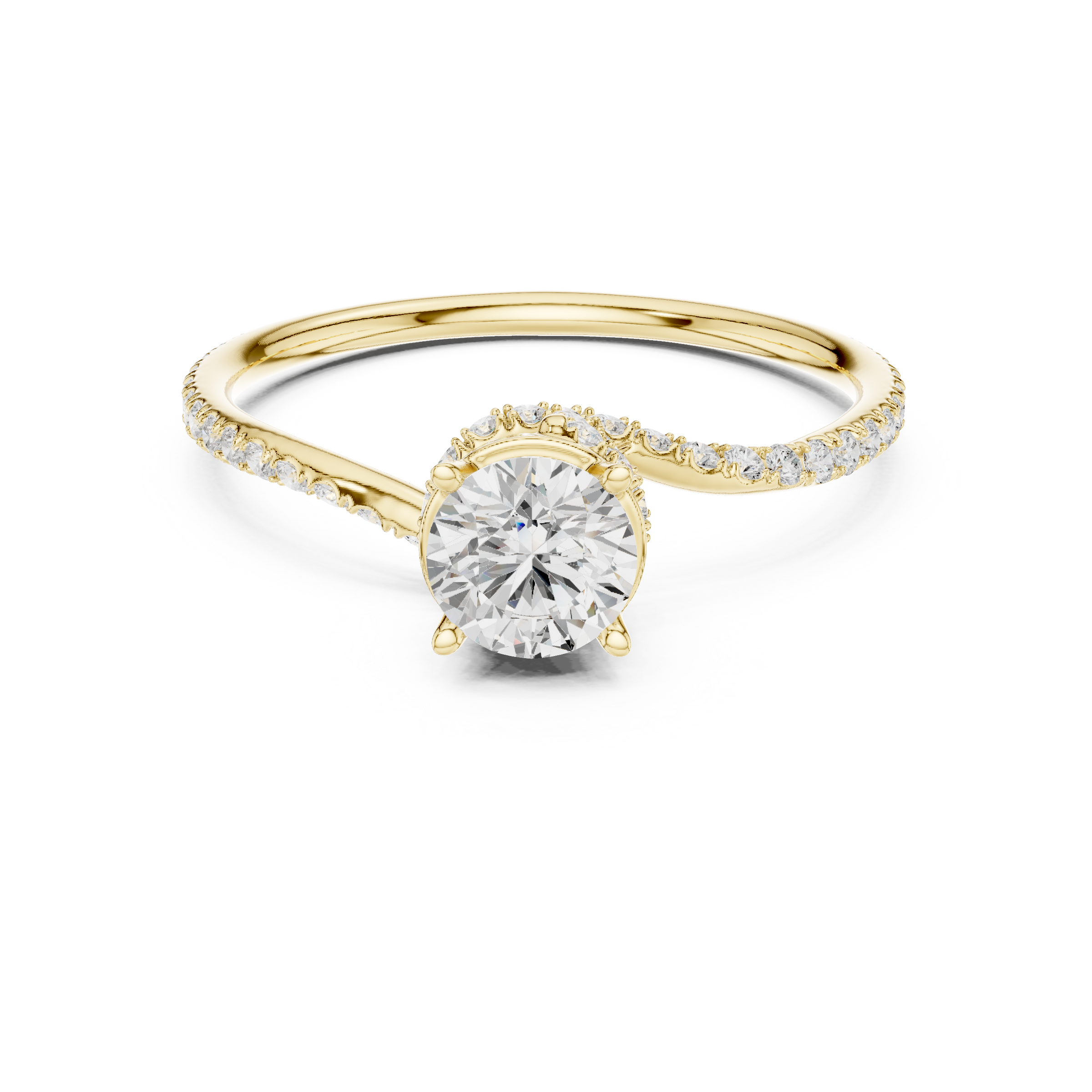 Infinity Wraparound Lab Diamond Solitaire Ring
