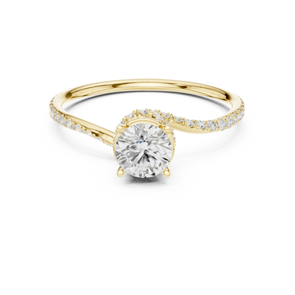 Infinity Wraparound Lab Diamond Solitaire Ring