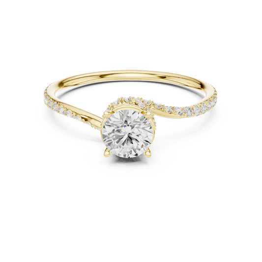 Infinity Wraparound Lab Diamond Solitaire Ring