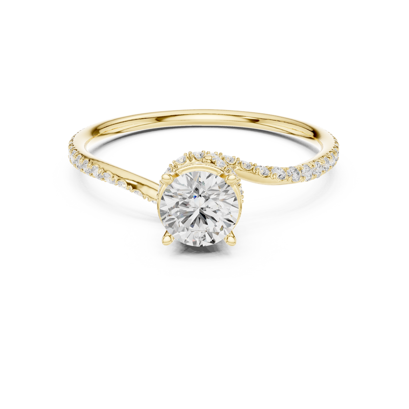 Infinity Wraparound Lab Diamond Solitaire Ring