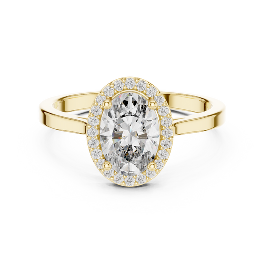 1 Carat Oval Shape Lab Diamond Engagement Ring With Timeless Beauty