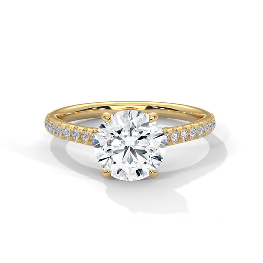 Impressive Round Lab Grown Diamond Ring For Women
