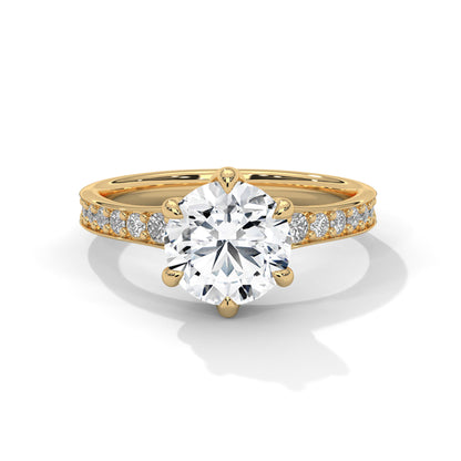 Modish 2 Carat Round Lab Grown Diamond Ring For Women