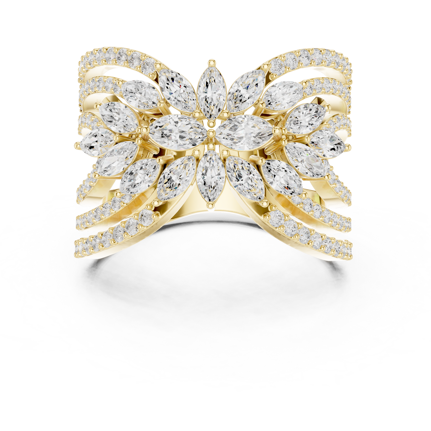 Enchanting Petals Perfect Cocktail Lab Diamond Ring
