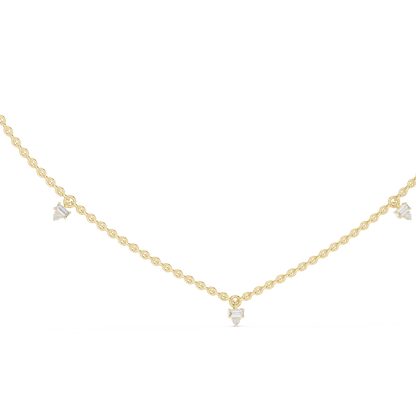 Dainty Lab Diamond Line Necklace Charms For Girls