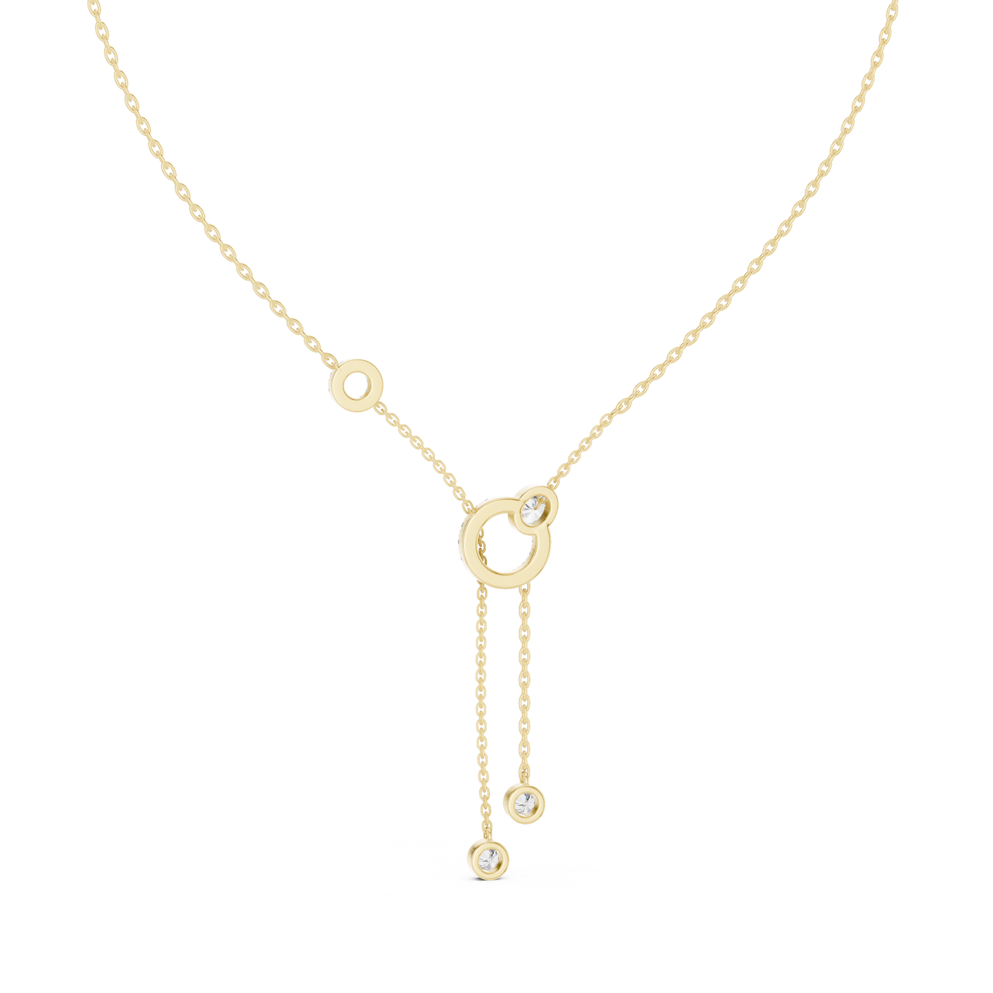 Lariat Drop Lab Diamond Necklace– Designer Charm Chain for Women | Luxury Elegant Jewelry for Gifting