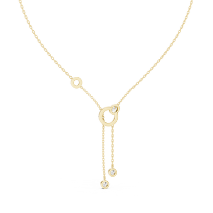 Lariat Drop Lab Diamond Necklace– Designer Charm Chain for Women | Luxury Elegant Jewelry for Gifting