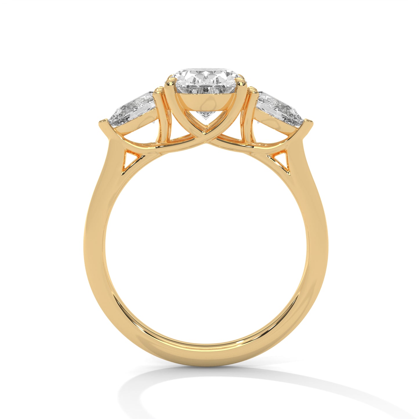 Superbright 3 Stone 2 Carat Oval Lab Grown Diamond Ring