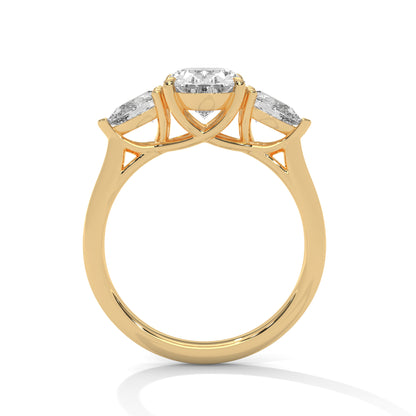 Superbright 3 Stone 2 Carat Oval Lab Grown Diamond Ring