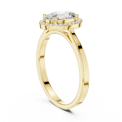 1 Carat Oval Shape Lab Diamond Engagement Ring With Timeless Beauty
