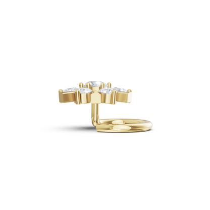 Sunburst Nosepin in 20 Pointer Lab Diamond For Everyday Wear