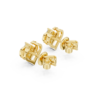 Amorette Heart Shape Lab Diamond Stud Earrings