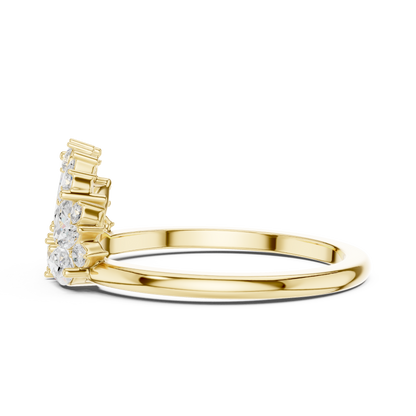 Peacock-inspired Cluster Lab Grown Diamond Anniversary Gifting Ring in 1 Carat