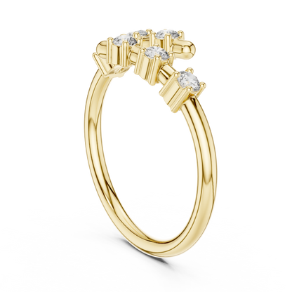 GlimmerGlow 0.21 Ct Round Modern Open Lab Diamond Ring