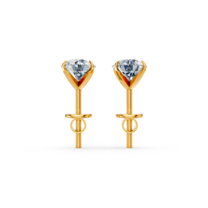 Minimal Spark – 20 Cent Round Lab Diamond Studs