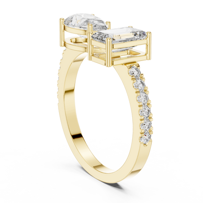 You & Me For Life Twin Spark Lab Diamond Ring