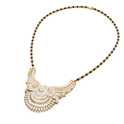 Maharani Style Grand Lab Diamond Bridal Mangalsutra For Women
