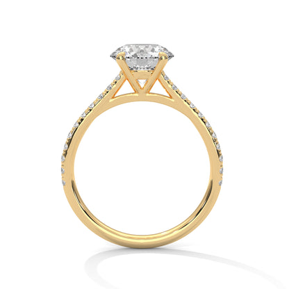 Impressive Round Lab Grown Diamond Ring For Women