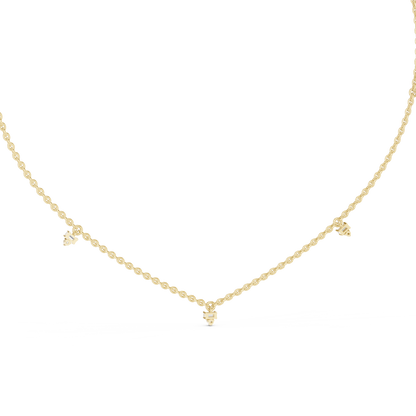Dainty Lab Diamond Line Necklace Charms For Girls