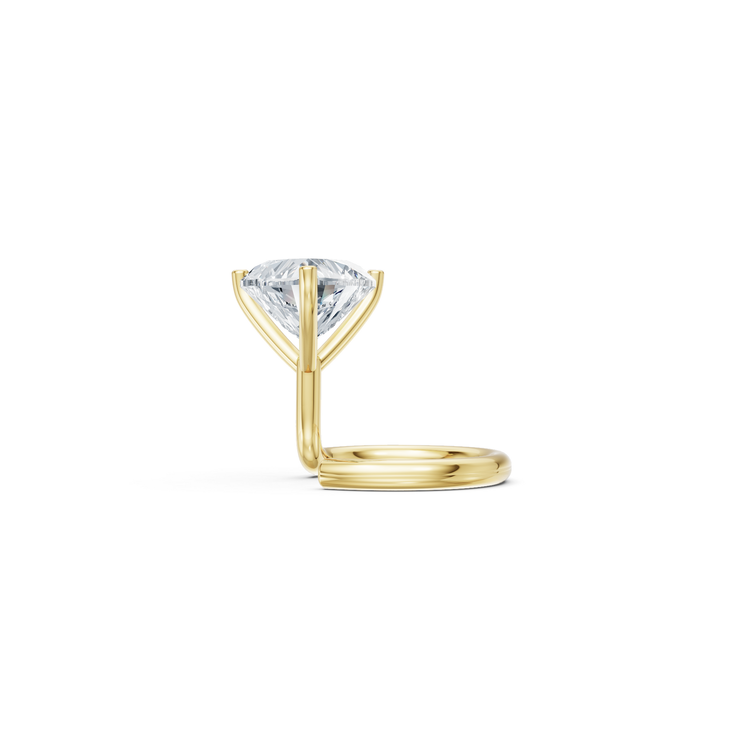 Tiny Heart Solitaire Wire Nosepin With Lab Diamond