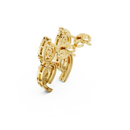 Angelic Beauty Curved Lab Diamond Earrings
