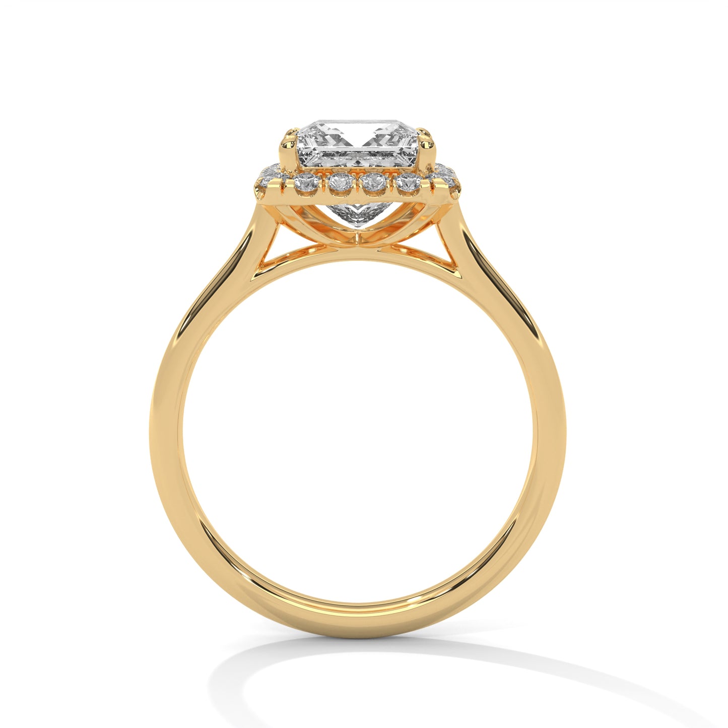 Regal Princess Cut Lab Grown Diamond Halo Ring – Engagement & Anniversary Ring  for Women
