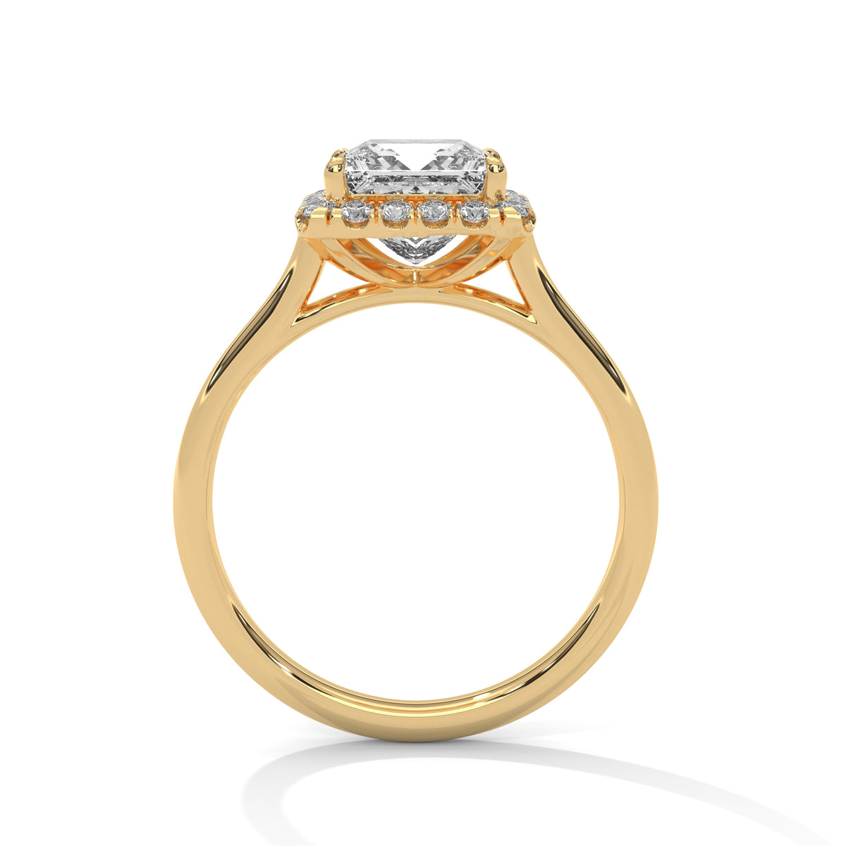 Regal Princess Cut Lab Grown Diamond Halo Ring – Engagement & Anniversary Ring  for Women