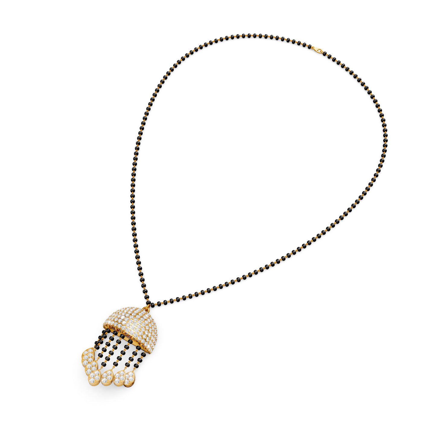 Dome Tassel Forever Lab Diamond Mangalsutra For Bride