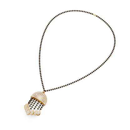 Dome Tassel Forever Lab Diamond Mangalsutra For Bride