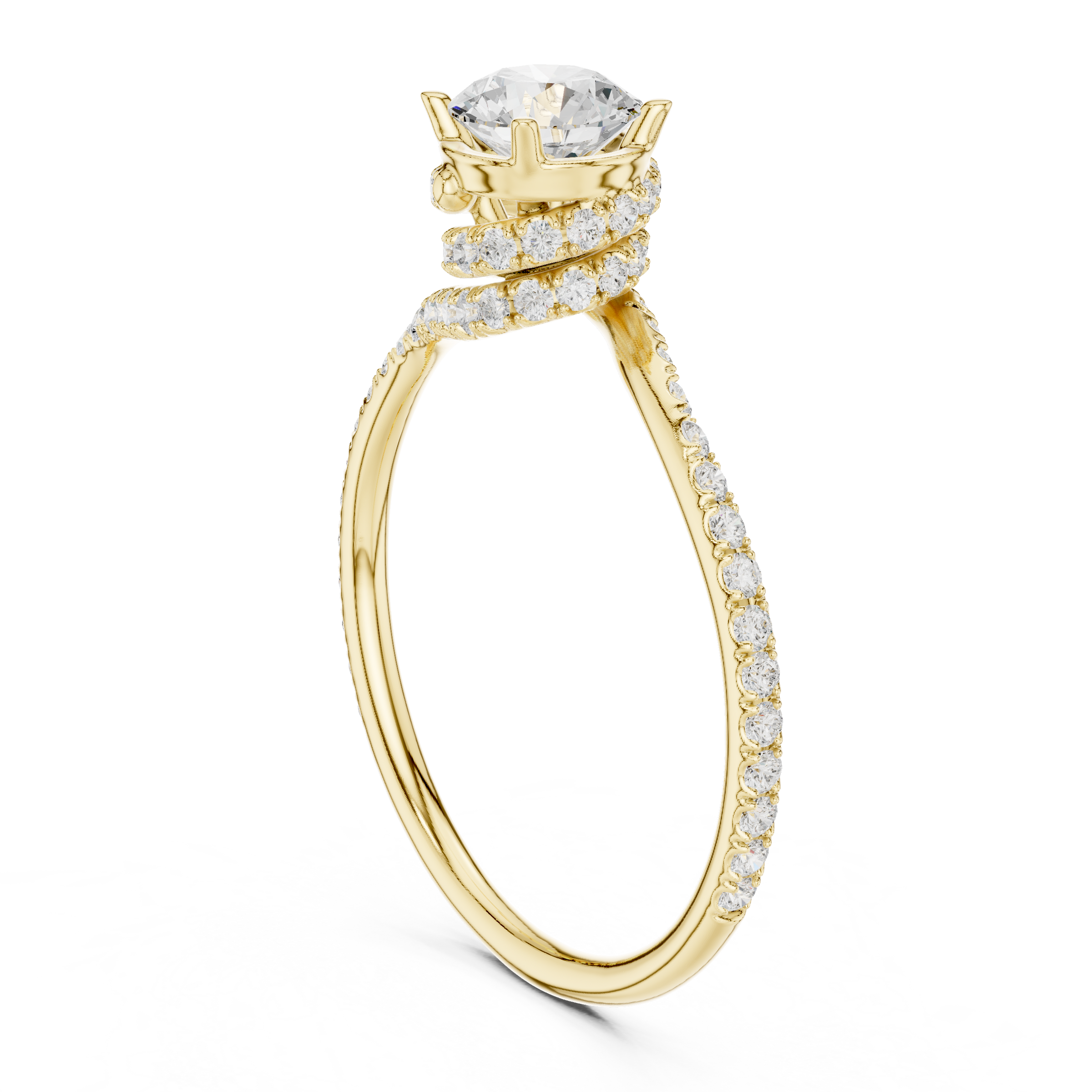 Infinity Wraparound Lab Diamond Solitaire Ring