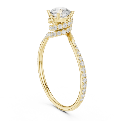 Infinity Wraparound Lab Diamond Solitaire Ring