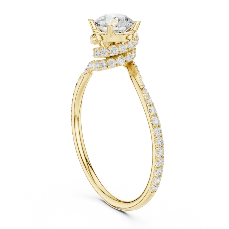 Infinity Wraparound Lab Diamond Solitaire Ring