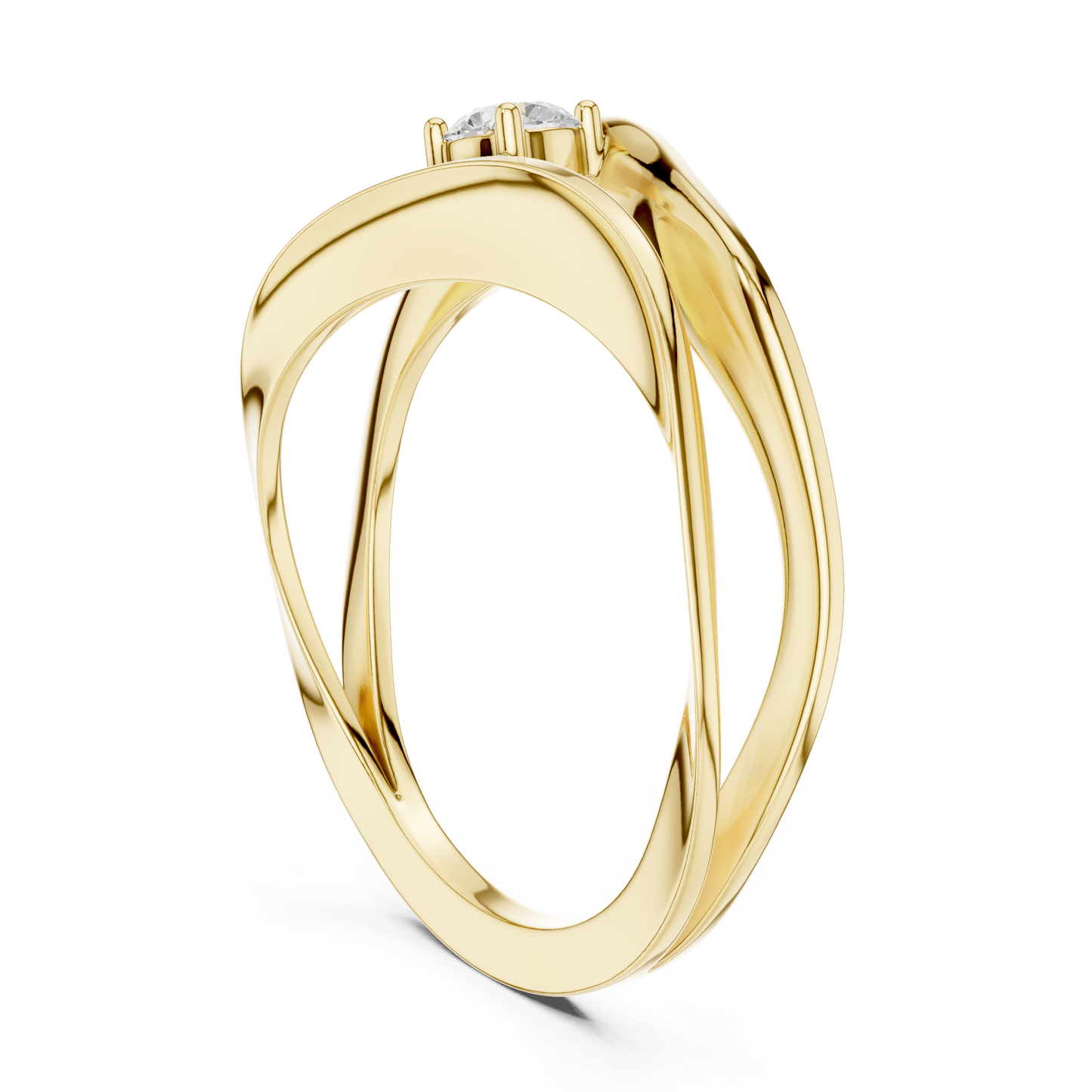 Bypass Stylish OfficeWear Lab Diamond Ring For Women