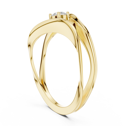 Bypass Stylish OfficeWear Lab Diamond Ring For Women