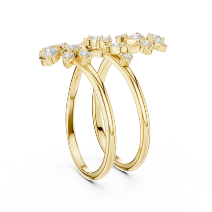 Flower N Petal Spiral Lab Diamond Ring